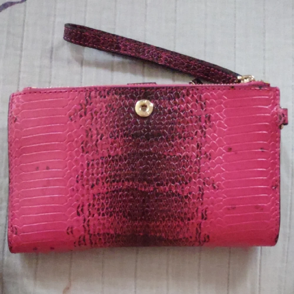 Michael Kors Snakeskin Wallet With Wrist Strap